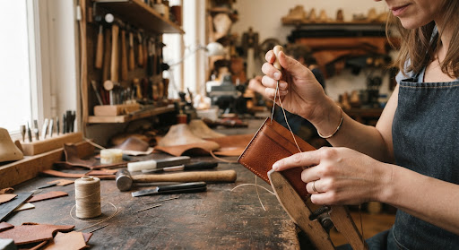 Fabrication d’un porte-cartes en cuir